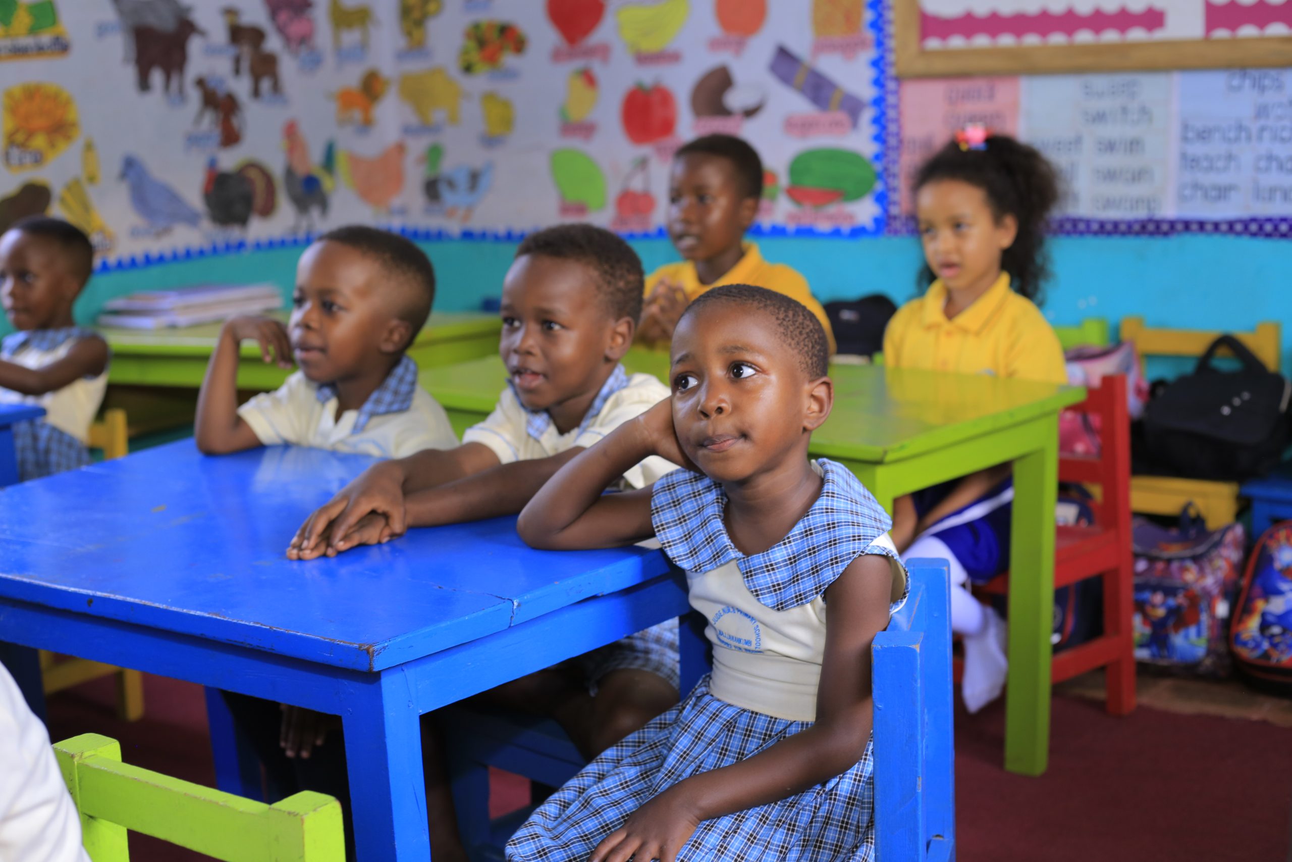 Nursery pupils in class